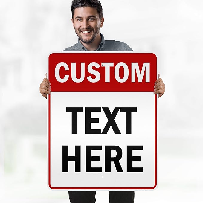 Custom Sign, Custom Sign for Business, Indoor/Outdoor use. 24x30 Inches, 3M EGP Reflective, Rust Free .080 Aluminum, Fade Resistant, Made in USA by My Sign Center (Header)