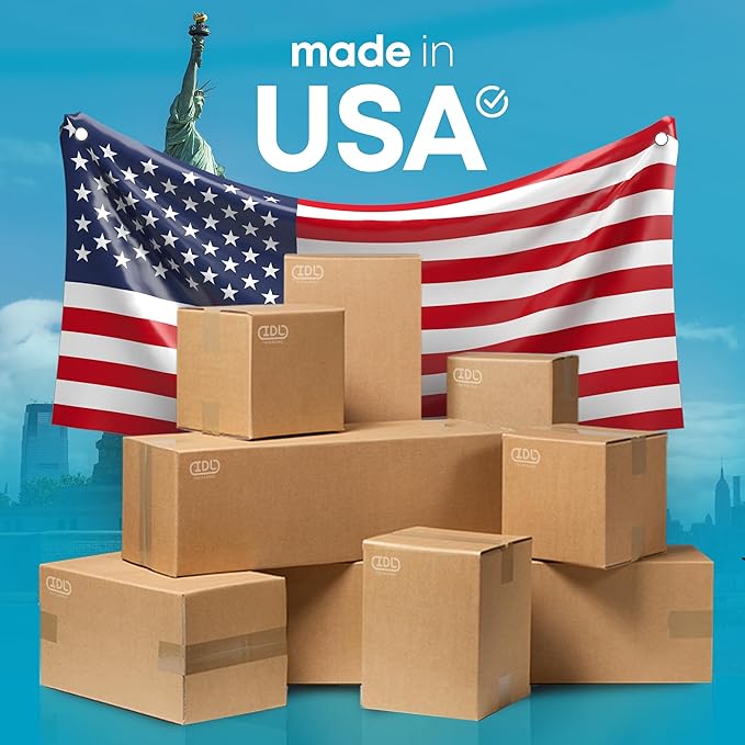 IDL Medium Moving & Shipping Boxes - 5-Pack, 14 x 11 x 3 Inches - Extra Strength 200 lb Corrugated Heavy Duty Boxes