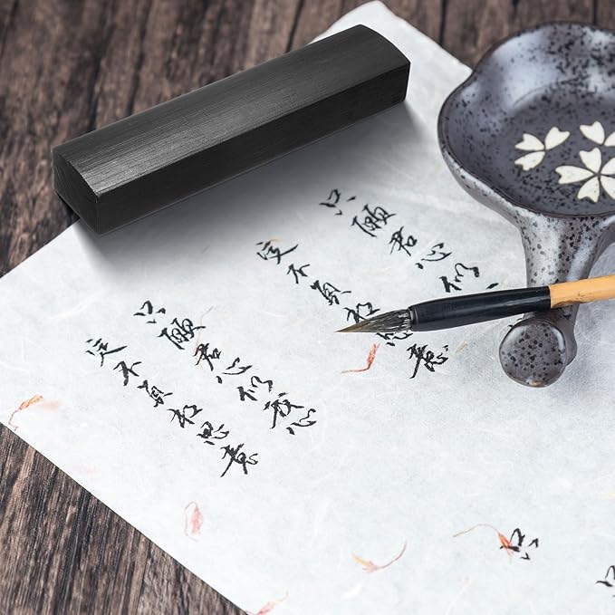 uxcell 1 Pair Calligraphy Paper Weights, 8.7" Wooden Paperweight Desk Accessory for Home Office Calligraphy Practice Drawing Writing, Gift for Writers Professionals, Black