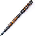 Conklin Endura Deco Crest Fountain Pen in Orange with Rose Gold Accents – Stub Nib, Refillable Luxury Writing Instrument