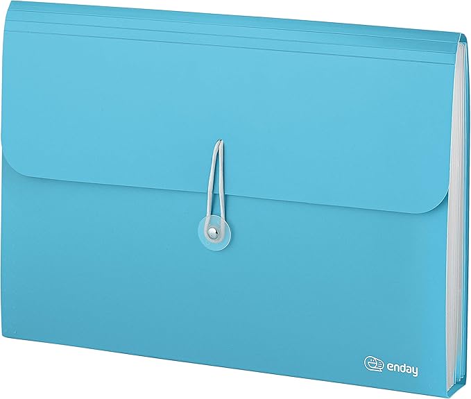 Accordion File Organizer 13 Pocket Expanding File Folder with Labels, Accordion File Organizer Letter Size Letter A4 Paper for Receipts, Bills and Documents 13" x 9.5” –by Enday