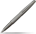 Cross ATX Refillable Rollerball Pen Presented in a Luxury Gift Box - Medium Point, Black Ink, Sandblasted Titanium Gray