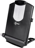 EHO Adjustable Document Holder Bottom with 5mm Shelf Lip, Portable Paper Stand for Reading, Typing, with Clip, Line Guide, Easel Back, for Office, Desktop, Recipes, Music Sheets, paper and more, Black