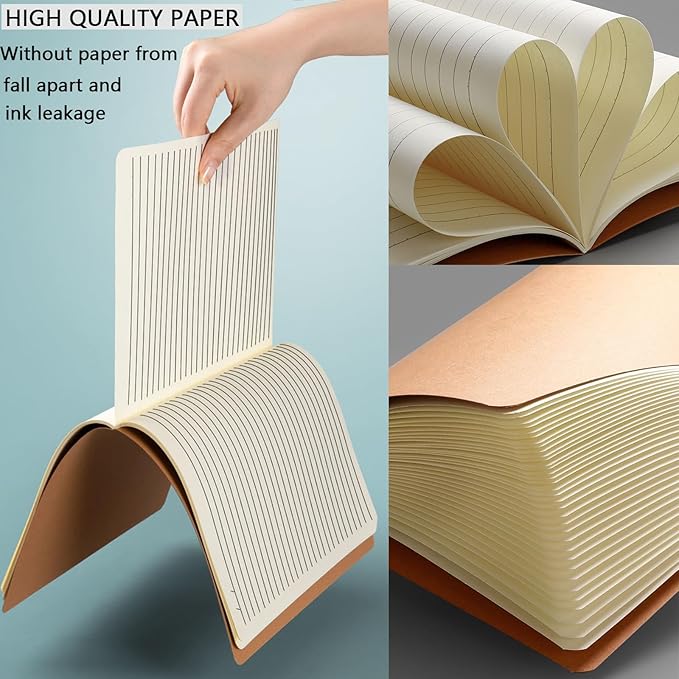 Zegrox 32 Pack A5 Blank Notebook Journals for travelers,students and office,Writing diary Subject Notebooks, Blank thick paper,60Pages, 30 Sheets,8.3x5.5inch