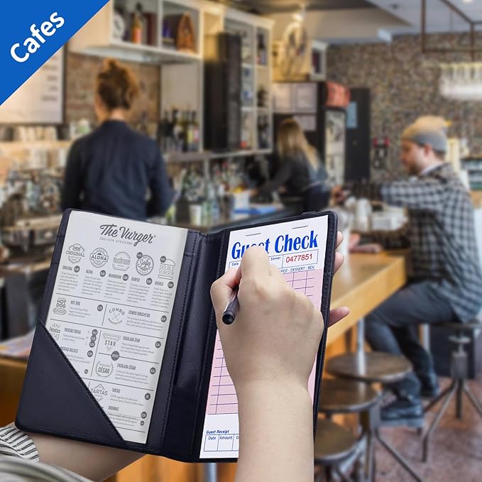 Methdic Guest Checks Pink Server Note Pads 1000 Orders Waitress Notepad for Restaurants (20 Books)…