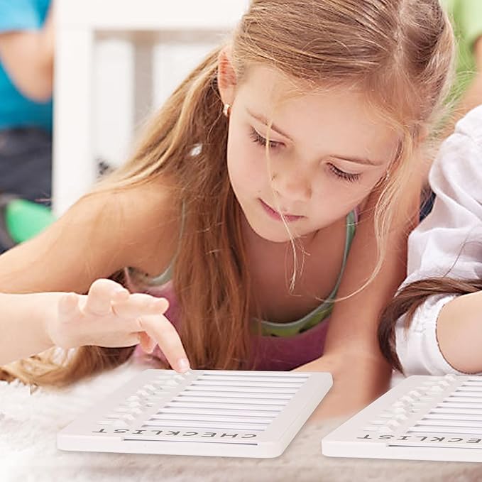 Dry Erase Chore Chart, Standable Whiteboard Checklist Board, Chore Chart for Kids Routine Chart with a Pen (Standable)