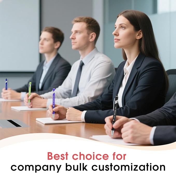 ENOMY Personalized Pens Bulk Free Engraved with Logo/Name/Message Black Ink Custom Pens Customized Stylus Ballpoint Pens Ideal Gifts for Business Anniversary (30)