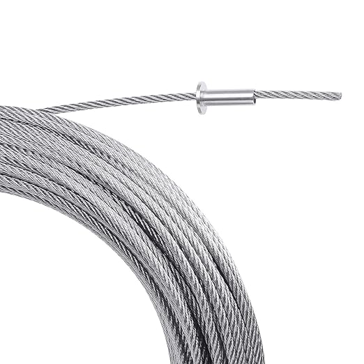 BLIKA 80 Pack Stainless Steel Protector Sleeves for 1/8" 5/32" or 3/16" Deck Cable Railing, for Wood/Composite Posts, T316 Marine Grade, Cable Railing Protector Sleeves