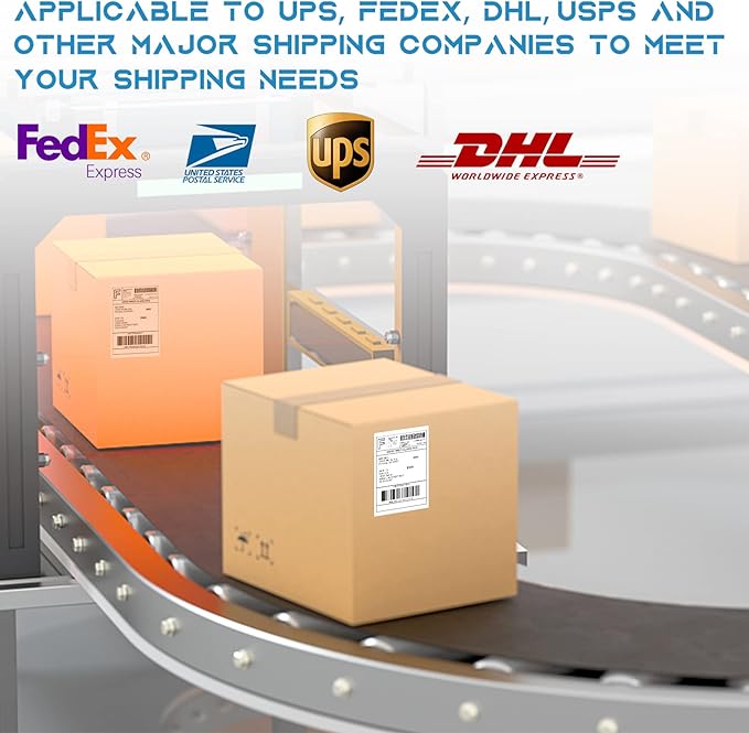 MFLABEL 4x6 Thermal Shipping Labels - 12 Rolls of 250, Perforated & Smudge-Proof Direct Thermal Labels Compatible with Rollo, Zebra, for Amazon UPS FedEx Shopify