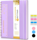 Graph Paper Notebook, Spiral Notebook Journal 8.5” x 11”, A4 Large Grid Notebooks for Women Men, 100 GSM Graph Paper, Plastic Hardcover Spiral Graphing Journals for Work School Engineerin, Purple