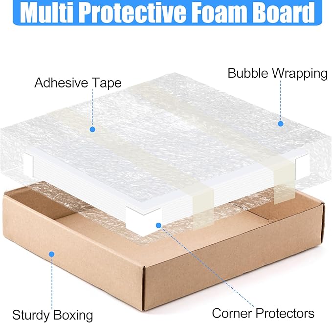 ToLanbbt 12 Pack White Foam Board, 18 x 24 x 3/16" Thick Foam Core Acid Free Poster Foamboard for Art Craft Projects, Painting, Displaying, Signage, Wedding, School