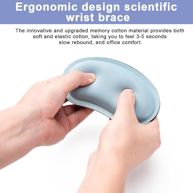 Hoewina Keyboard Wrist Rest,Ergonomic Wrist Rest,Superfine Fabric and Gel Memory Foam Wrist Pad for Computer Keyboard for Easy Typing & Pain Relief, Suitable for Office, Family, Outdoor, Gray