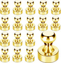LOVIMAG Fridge Magnets 18Pcs Refrigerator Whiteboard Small Strong Magnet Classroom Kitchen Accessories Decorative Locker Set Decor Must Haves Office Calendar Refrigerador Magnetic Cute Crafts Gold