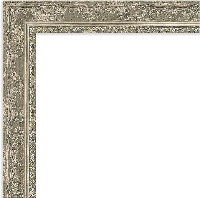 Amanti Art Silver Framed Magnetic Board 44x52 Oversize Vision Board for use with Magnets, 100% Metal Sheet to Display Items as Office Decor or for Home Organization in mudroom, Kitchen or Kids Room
