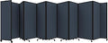 Versare Room Divider 360 Portable Wall Partition | Folding Panels | Large Freestanding Divider | Locking Wheels | Temporary Room Separator