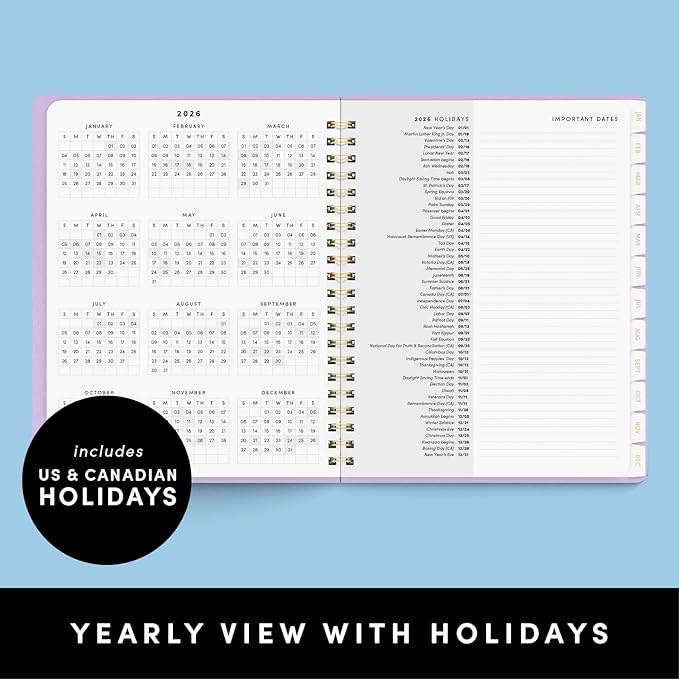 PAPERAGE 2026 Weekly & Monthly Planner, 12 Months (January 2026 - December 2026), 9.2 in x 11.2 in, Spiral Bound 2026 Planner with Weekly, Monthly & Yearly Views, Note Pages & Inner Pocket – Dark Green