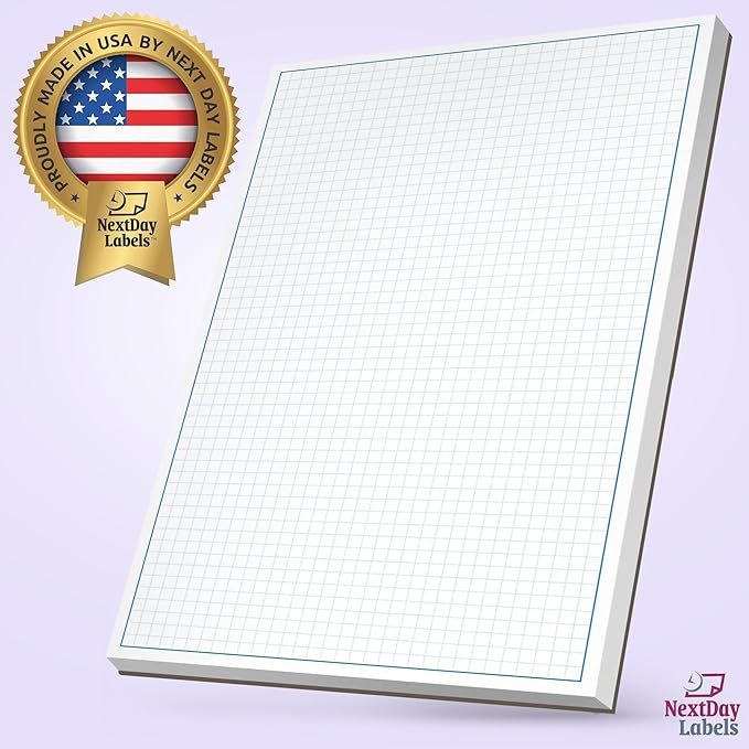 Graph Paper Pad for Blueprint Drawings, Drafting, Engineering Drawing, and Planning - Graph Paper 11x17 Blueprint Quadrille Grid Paper Pads with Blue Lines, High Brightness 50 Sheets (5-Pack)
