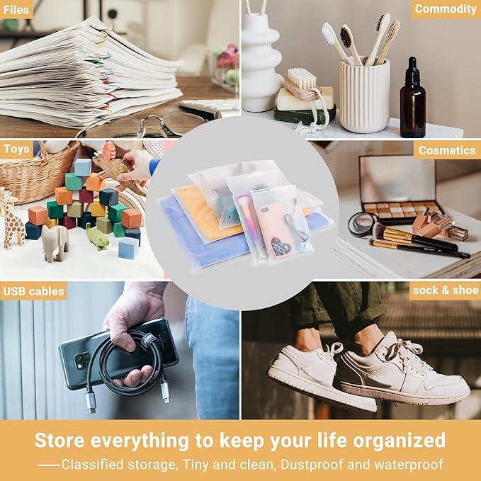 Svaldo Plastic Bags for Hoodies, 100 Pcs 14x18 Inch Frosted Plastic Zip Bags for Clothes Business Selling Shipping, with Vent Hole & Resealable Ziplock, 3 Mil