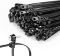 MasiStranth 200 PCS 10 inch Black Zip Ties with Screw Hole 70lbs Mountable head Cable Ties Straps Multipurpose Heavy Duty Nylon Cable Zip Ties with Screw Mounting Hole