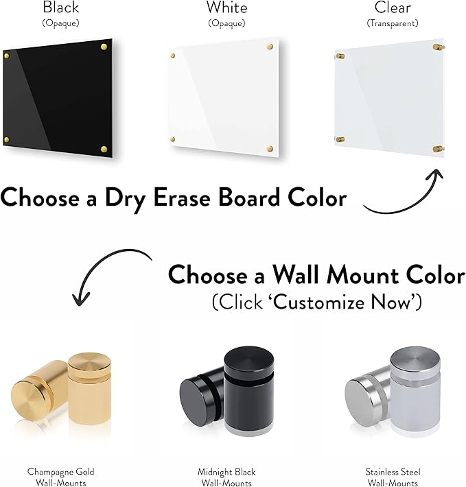 Ships Next Day, Made in USA - Acrylic Dry Erase Board | Non-Magnetic Dry Erase Board | Hanging Frameless White Board | Acrylic for Office, School and Home Walls | for Kids & Adults (White - 36x48)