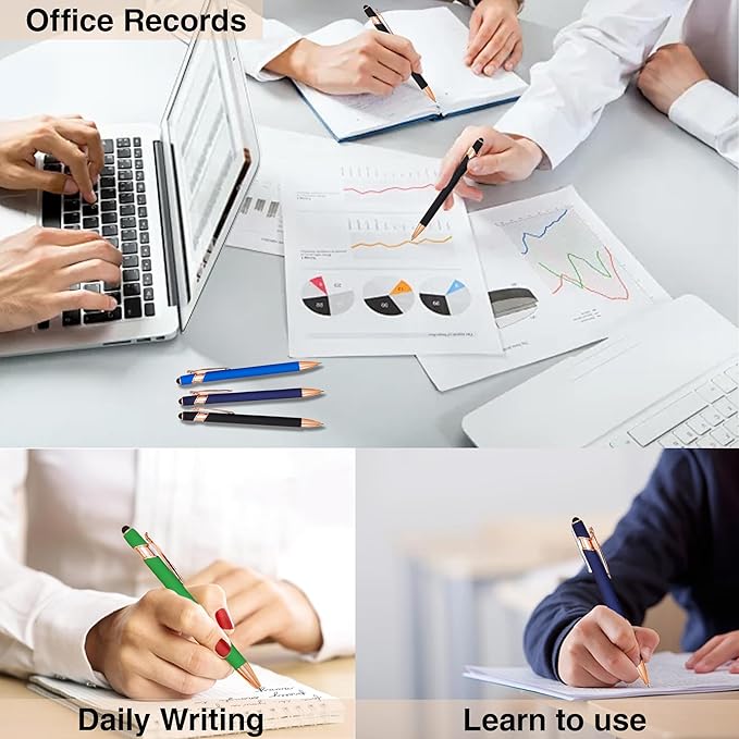 CRME 10pcs Inspirational Ballpoint Pens Set Different Copywriting Combination Black Ink Pens Basics Office Supplies Funny Office Gifts Company Event Party Inspirational Gifts