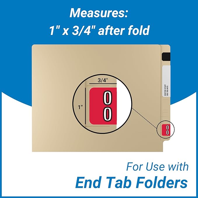 Doctor Stuff - File Folder Labels, Terminal Digit Filing, Consecutive Double Digit Numbers 60-69, Barkley FDDBM Match - BXDM Series Chart Stickers, Lavender, 1" x 1-1/2", 500/Roll