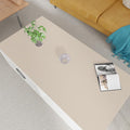 Zinkooat Leather Table Cover,1.8mm Thick,24x48 Inch Desk Cover,Large Desk Mat,Table Protector,Table Cover Protector,Office Desk Cover,Coffee Table Protector(Beige+Light Gray,24x48)