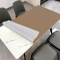 Zinkooat Leather Table Cover,1.8mm Thick,35.4x70.9 Inch Table Protector,Table Protector for Dining Room Table,Dining Table Cover,Table Cover Protector,Wood Table Protector(Khaki+Silvery,35.4x70.9)