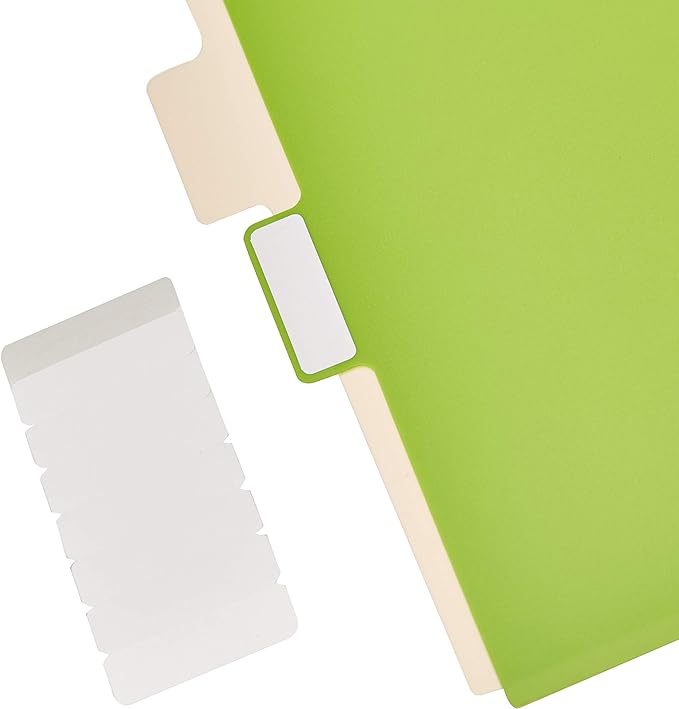Amazon Basics 8-Tab Plastic Binder Divider with Multicolor Tab Label for 3 Ring Binder, Letter Size, 48 Sets