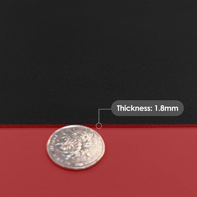 Zinkooat Leather Table Cover,1.8mm Thick,36x72 Inch Table Protector,Table Protector for Dining Room Table,Dining Table Cover,Table Pads for Dining Room Table Rectangular(Black+Wine Red,36x72)