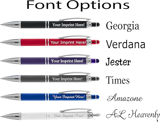ExpressDesigns™ - Personalized Pens Gift Set - 2 Pack of Soft Touch Metal Pens w/gift box - Luxury Ballpoint Pen Custom Engraved with Name or Message (Black - Red)