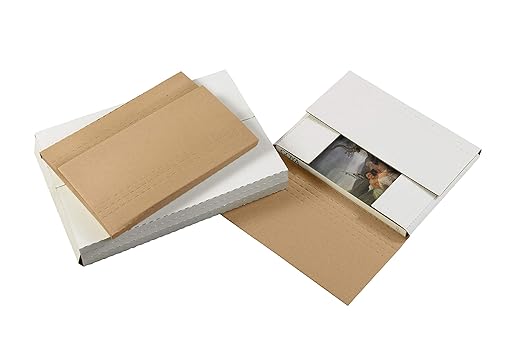 Tape Logic TLM961 Easy-Fold Mailers, 9 5/8" x 6 5/8" x 1 1/4" White (Pack of 50)