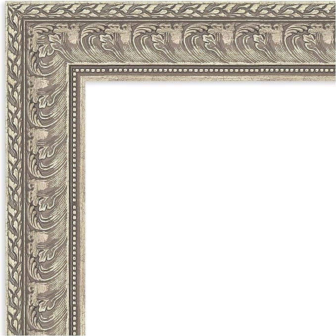 Amanti Art Silver Framed Magnetic Board 19x31 Small Vision Board for use with Magnets, 100% Metal Sheet to Display Items as Office Decor or for Home Organization in mudroom, Kitchen or Kids Room