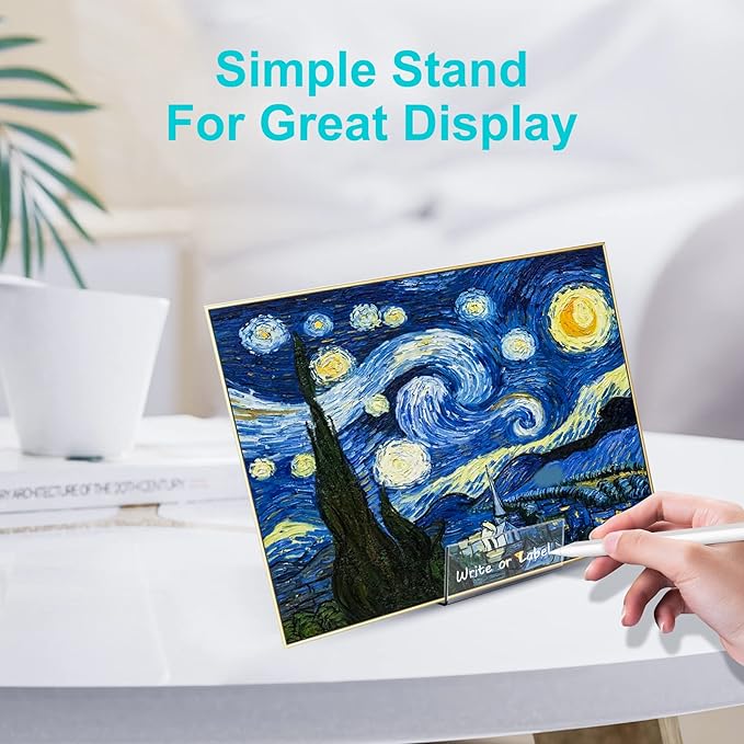Boloyo Acrylic Book Stand with Ledge,6PC 6 Inch Clear Acrylic Display Easel Transparent Display Stand Holder Tablet Holder for Displaying Books,Magazine,Plate,Pictures,Artworks, CDs