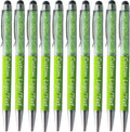 Yucold Customized Pens with Name/Logo - Touch Screen Stylus Ballpoint Pen, Perfect for Weddings, Business & Personalized Gifts (Grass green,50)