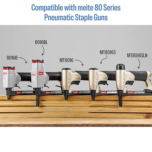 meite 21 Gauge Upholstery Staples, 1/2-Inch Crown with 3/8-Inch Length Galvanized Heavy Duty Staples for Staple Guns MT8016, MT8016S, and MT8016SLN (10 Boxes)