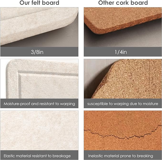 Large Bulletin Board - 72 x 48 Inches, Decorative Felt Pin Board for Wall - 6' x 4' Foldable Photo Display Board with Self-Adhesive Tape, Includes 20 Push Pins - Oatmeal