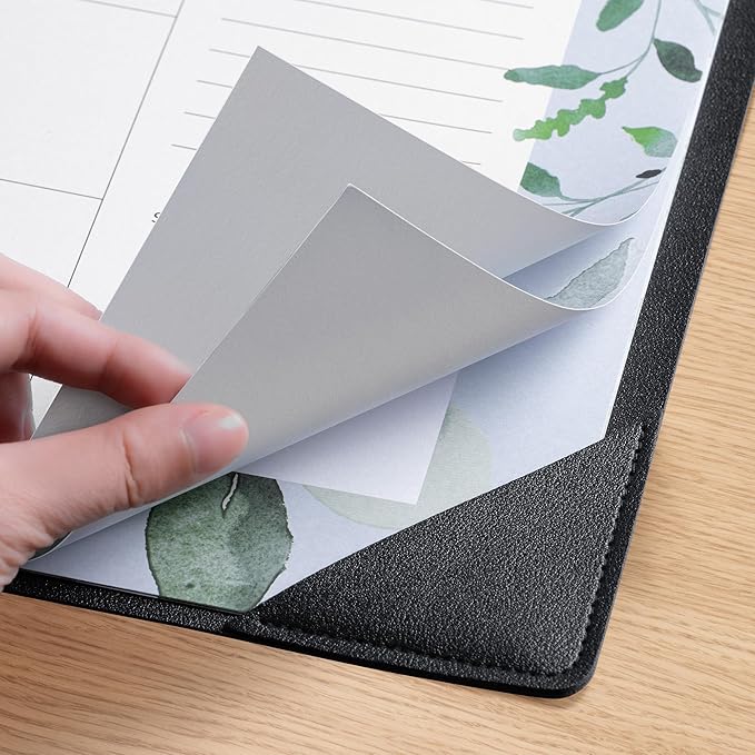 Cabbrix Desk Calendar 2026 with Desktop Mat, 2026 Desk Calendar January 2026 to December 2026, 15" x 12" Flat Monthly Desktop Calendar for Home Office School Planing, Greenery