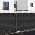 Black 6' x 11' Fence Privacy Screen Commercial Outdoor Backyard Shade Windscreen Mesh Fabric