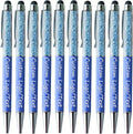 Yucold Customized Pens with Name/Logo - Touch Screen Stylus Ballpoint Pen, Perfect for Weddings, Business & Personalized Gifts (Lake blue,150)