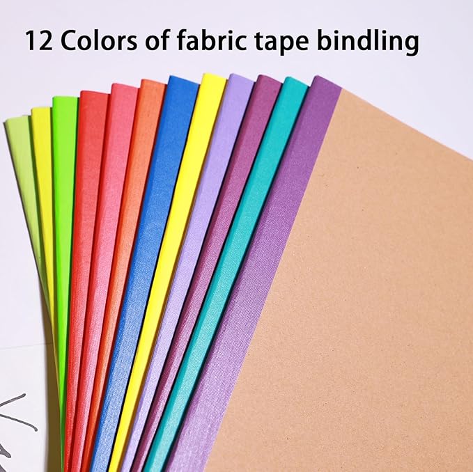 FAWTEEM 24 Pack A5 Kraft Notebook,Blank Pages - 60 Pages (30 Sheets),Sketch Book Bulk, 8.3”x 5.5”Small Kraft Notebook