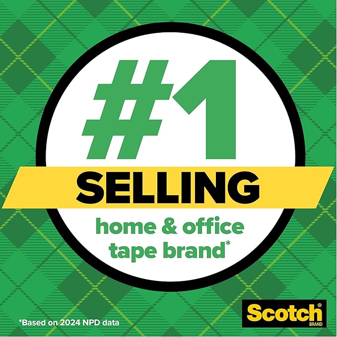 Scotch Magic Tape, Invisible, Repair Christmas Cards and Use as Holiday Gift Wrap Supplies for Christmas, 6 Tape Rolls with Dispensers