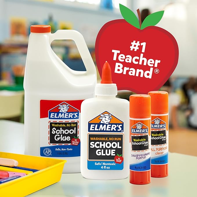 Elmer's Liquid School Glue Clear Washable 32 Ounces - Great for Making Slime