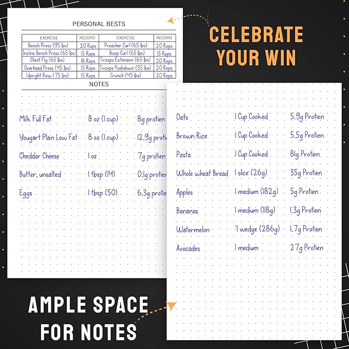 Nextnoid Hardcover Fitness & Food Journal - Nutrition & Workout Planner for Men & Women - A5 Sturdy Workout Log Book to Track Diet, Gym & Home Workouts - Dark Green