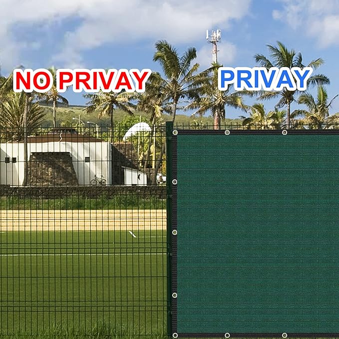Green 2'6" x 34' Fence Privacy Screen Commercial Outdoor Backyard Shade Windscreen Mesh Fabric