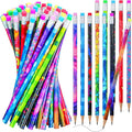 Chinco Wooden Pencil with Eraser for Kids Colorful Pencils Bulk Writing Fun Assorted Novelty Kids Fun School Supplies for Classroom Gifts Teacher Student School Supplies