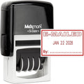 MaxMark Office Self Inking Date Stamp with Phrase E-Mailed - Red Ink