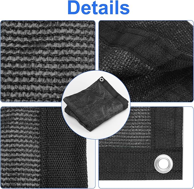 Black 3' x 50' Fence Privacy Screen Commercial Outdoor Backyard Shade Windscreen Mesh Fabric