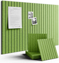 Fluxynara Large Felt Bulletin Board 48" x 36" Cork Board Alternative - 6 Pack with 40 Safe Removable Adhesive Tabs, Cork Boards for Walls Cork Board for Home Office Classroom Pin Board-Kelly Green