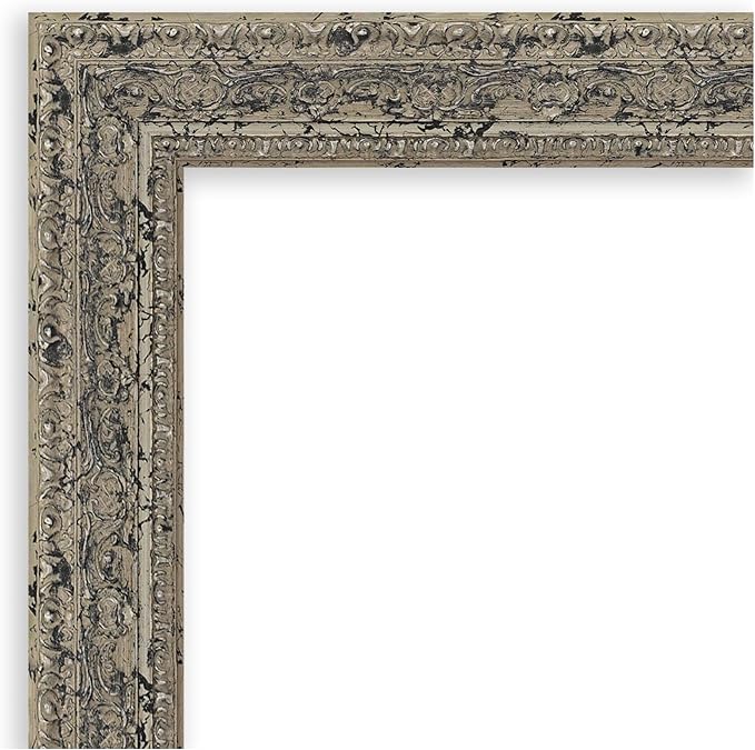 Amanti Art Silver Framed Magnetic Board 25x29 Medium Vision Board for use with Magnets, 100% Metal Sheet to Display Items as Office Decor or for Home Organization in mudroom, Kitchen or Kids Room